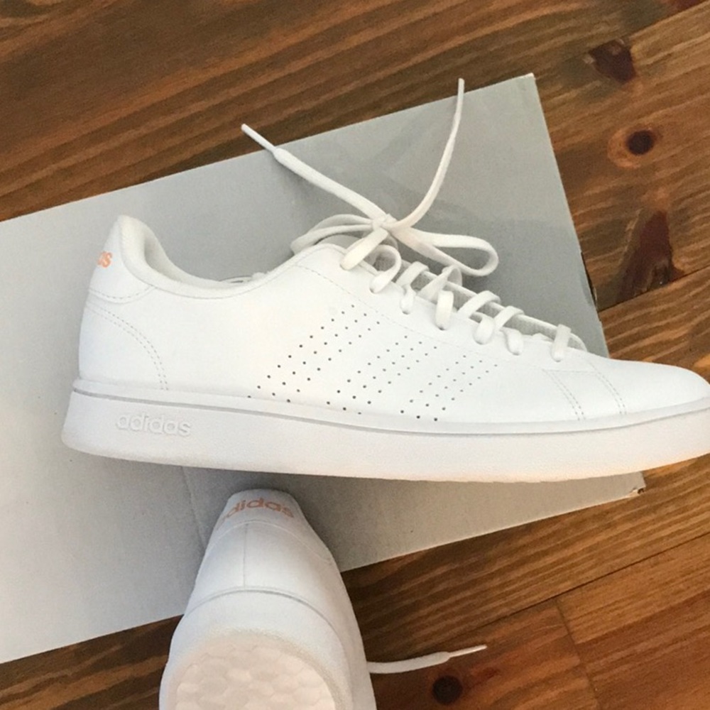 Adidas White Tennis Shoes 8.5